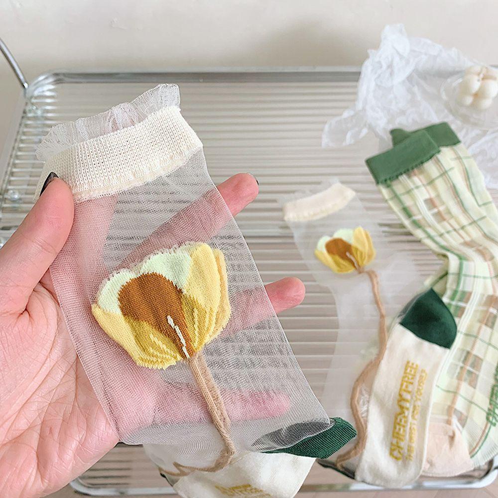 Tất Thời Trang Mùa Hè In Hoa Phong Cách Lolita Nhật Bản Dành Cho Nữ VANES1