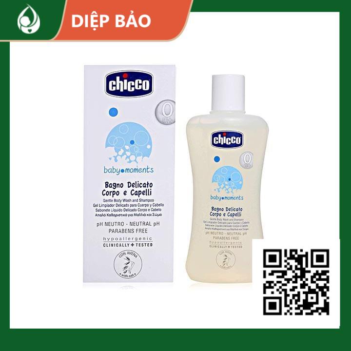 Sữa Tắm gội chiết xuất yến mạch Chicco 200ml