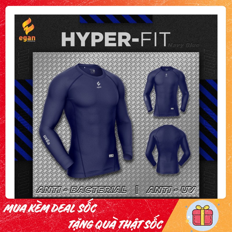 Áo thun tay dài Body Egan Hyper-Fit - Áo giữ nhiệt nam, áo chống nắng đá bóng nam- Kiểu dáng ấn tượng, thấm hút tốt