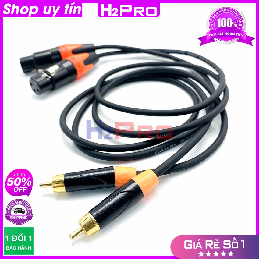 [RẺ VÔ ĐỊCH] Dây canon cái ra AV Caf AUDIO cao cấp dài 1m H2Pro (1 dây), dây canon cái dài 1m hàng chất lượng cao, cho â