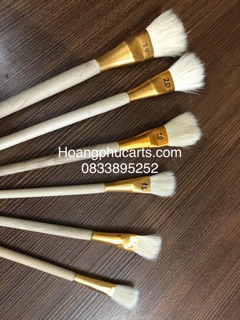 Bút lông thỏ xù vẽ mây, cây, cỏ