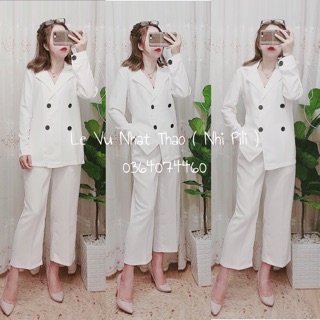 Set áo vest + quần ống suông ( k bán lẻ )