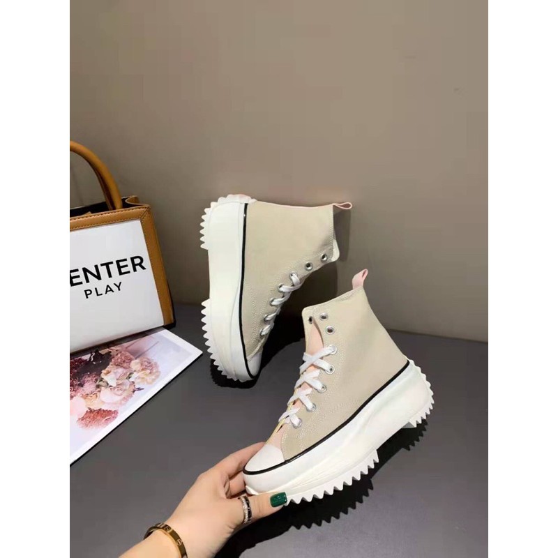 Giày thể thao Sneaker CONVERSE mẫu mới da thật cao cấp, đế cao 5cm, phối đồ cực chất.