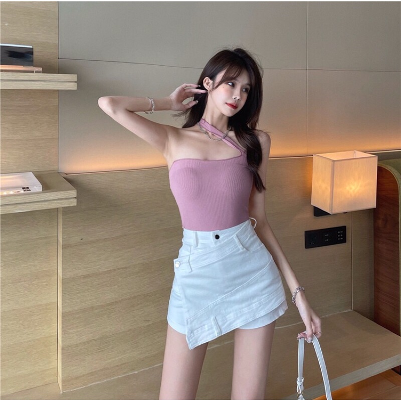 Quần Giả Váy Lưng Cao DECO.shopp Kaki Tà Đắp Chéo, Chân Váy Chữ A Phong Cách Trẻ Trung QV05 | BigBuy360 - bigbuy360.vn