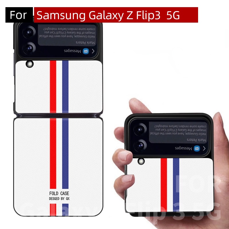 Mới Bao Da Điện Thoại Nắp Gập Cho Galaxy Z Flip 3 / Z Flip3 5g Ốp