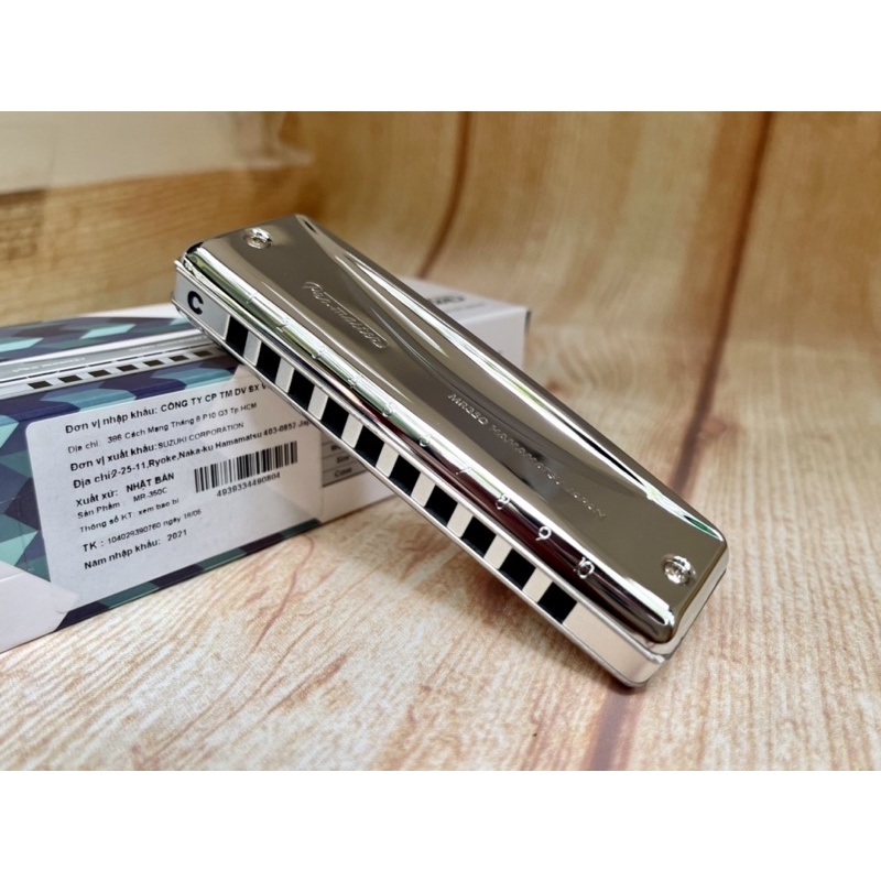 Kèn harmonica 10 lỗ Diatonic Suzuki ProMaster Mr-350