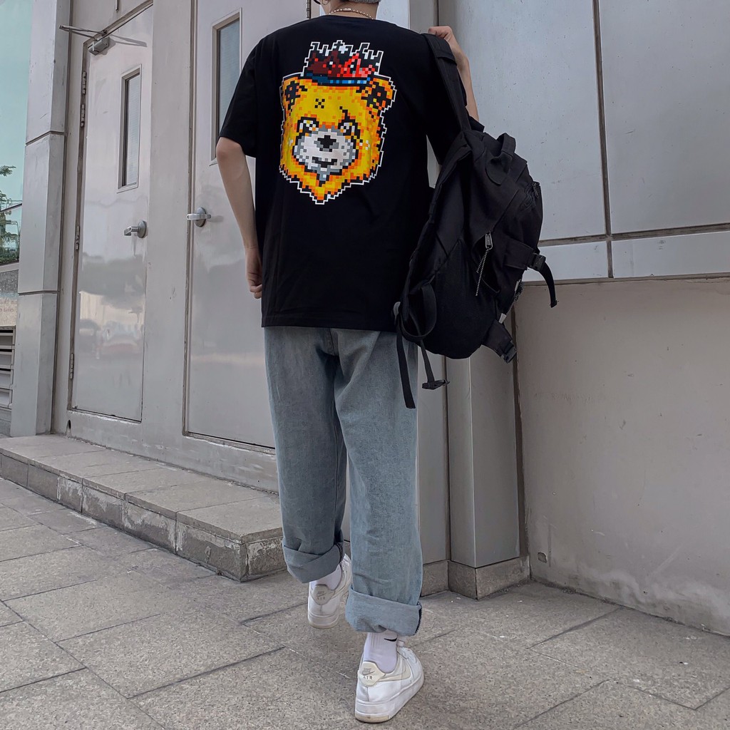 [Áo thun tay lỡ form rộng Unisex] KINGDOM - by Octagon [Đen - Mint]