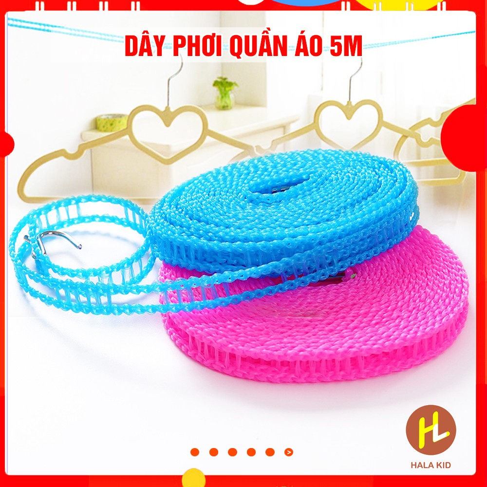 Cuộn 5m Dây Phơi Quần Áo chịu lực thông minh -QATE0147