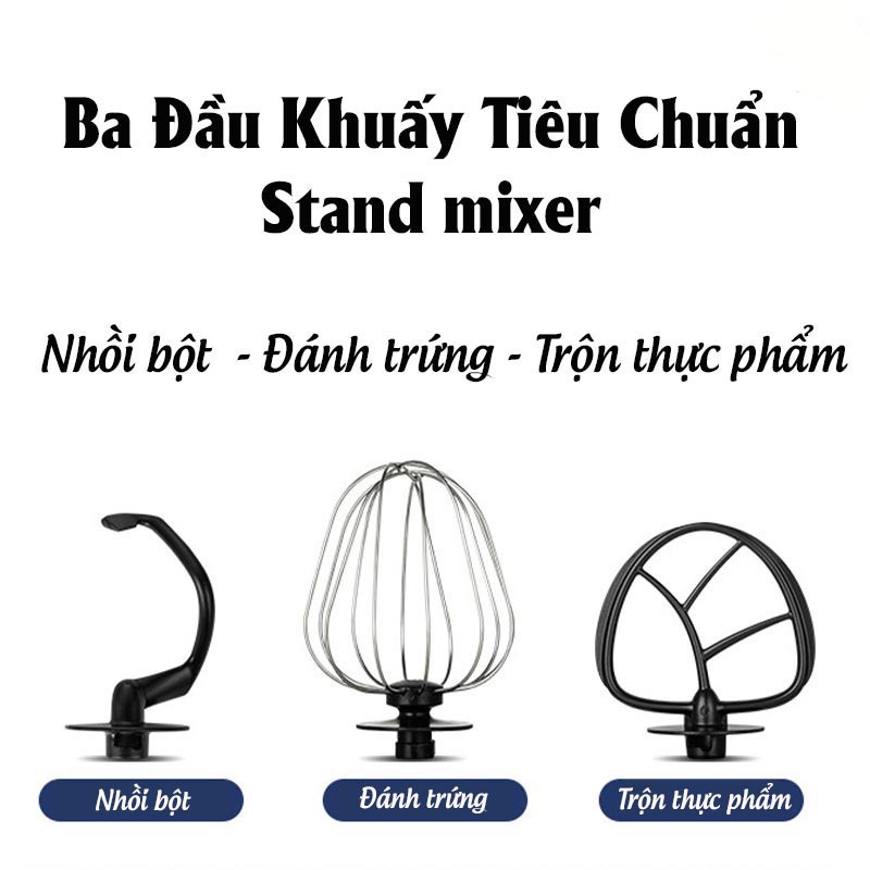 Máy nhồi bột để bàn Shinechef SC212C, đánh trứng, kem, xay thịt, trộn thực phẩm, xay sinh tố