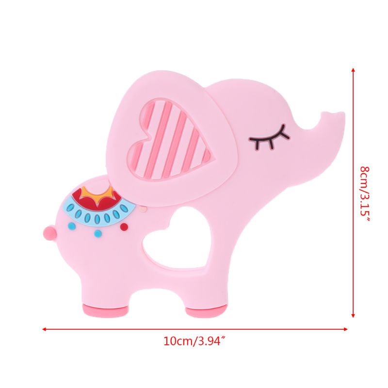 Đồ Chơi Ngậm Nướu Hình Chú Voi Hoạt Hình Bằng Silicone Dành Cho Trẻ Em