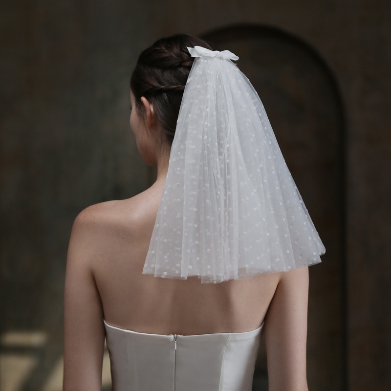 Mạng Che Mặt Vải Tuyn Đơn Giản Cho Cô Dâu