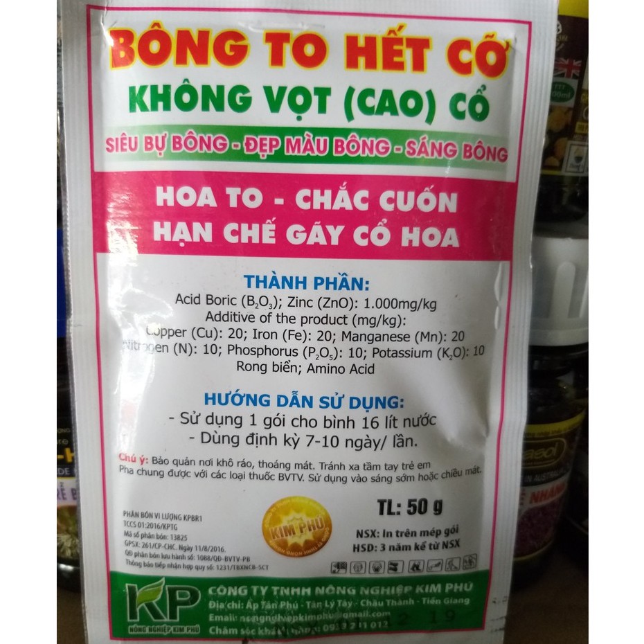 Phân Bón Lá Cao Cấp Siêu Dưỡng Bông - Bông To Hết Cỡ, siêu bự bông