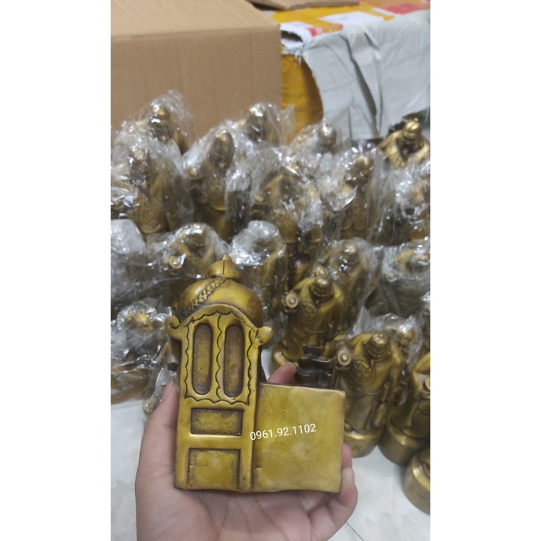 Tượng Ông Quản Gia Phong Thuỷ Bằng  đồng nguyên khối cao 12cm nặng 550g