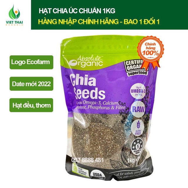 [ 100gr ] Hạt Chia Úc Hữu Cơ - Hạt Chia nhập khẩu chính ngạch