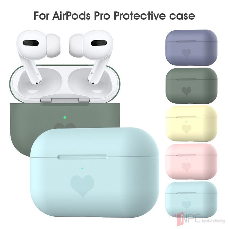 Ốp Silicone AirPods Pro Hình Trái Tim - Nhiều Màu Thời Trang