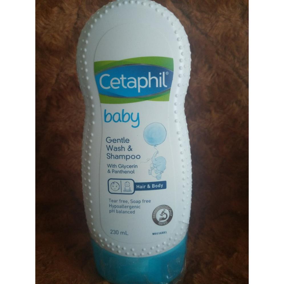 SỮA TẮM GỘI TOÀN THÂN CHO BÉ Cetaphil Baby Gentle Wash and Shampoo 230ml xách tay ÚC