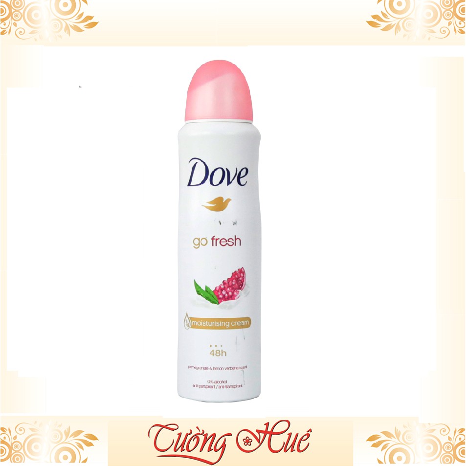 Xịt Khử Mùi Dove Lựu Go Fresh Pomegranate & Lemon Verbena 48H - 150ml.