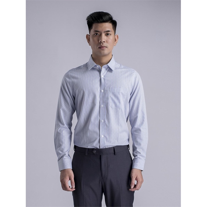 Áo sơ mi nam dài tay ARISTINO sang trọng lịch lãm sợi tre kháng khuẩn from slim ALS53108