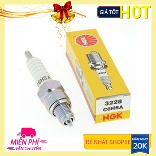 bugi NGK C6HSA cho DREAM,DREAM II,SUPER DREAM,FUTURE I 110,(WAVE 100/ANPHA,ZX,RS/RSV/110/110S/ASTREA,SIRIUS Jupiter
