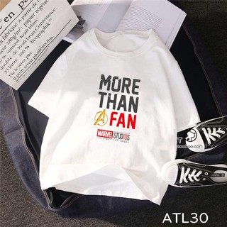 Atl30 áo thun tay lỡ unisex hình marvel more than a fan