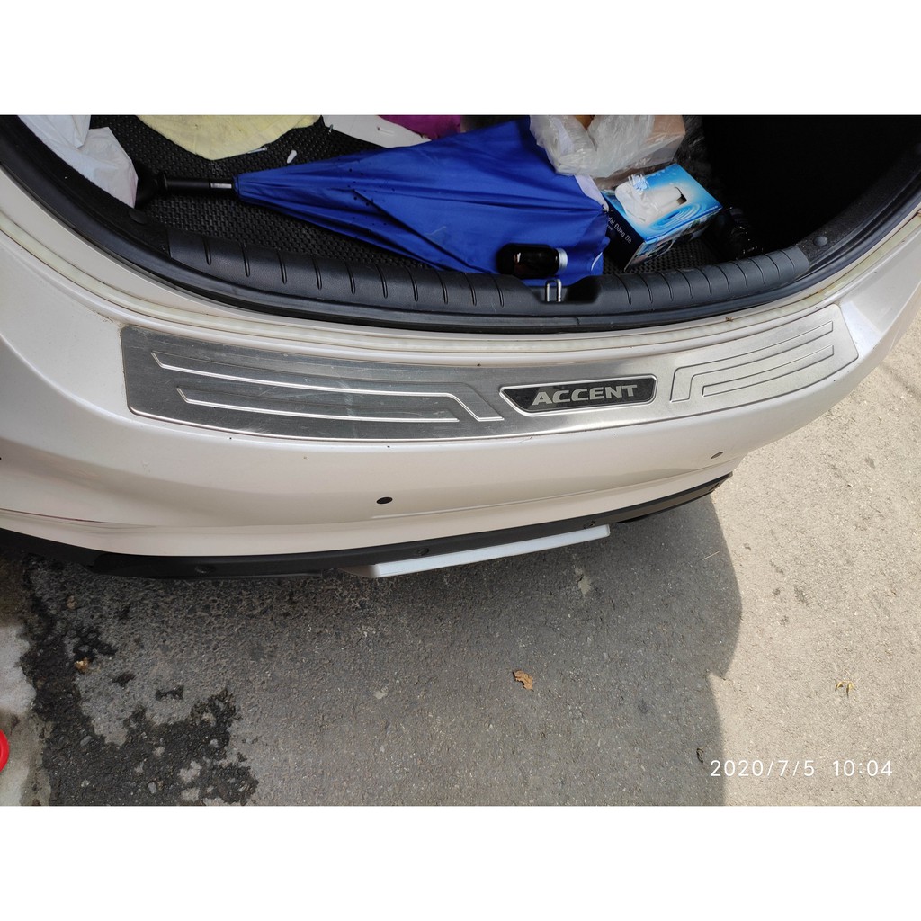 Chống Trầy Cốp Cho Xe Accent 2018-2019 2020 2021 - Mẫu INOX