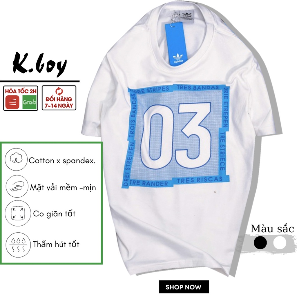 Áo Thun Nam Tay Ngắn Kboy Shop 100% Cotton Co Giãn 4 Chiều, Áo phông đẹp dáng suông dễ phối đồ- V74