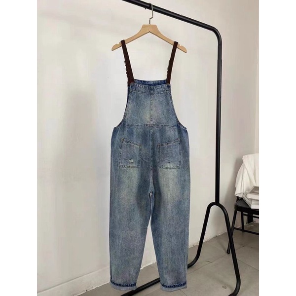 YẾM BÒ DÁNG THỤNG BAGGY ĐAI NÂU