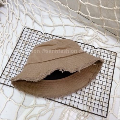 Mũ bucket trơn vành tròn tua rua Nón tai bèo chất kaki thời trang form unisex nam nữ BK25