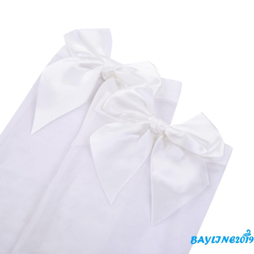 Vớ nữ phối nơ màu trơn xuyên thấu thời trang quyến rũ cho nữ