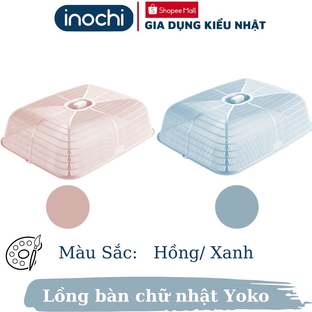 Lồng bàn chữ nhật Yoko inochi cao cấp thông minh nhựa kháng khuẩn không mùi