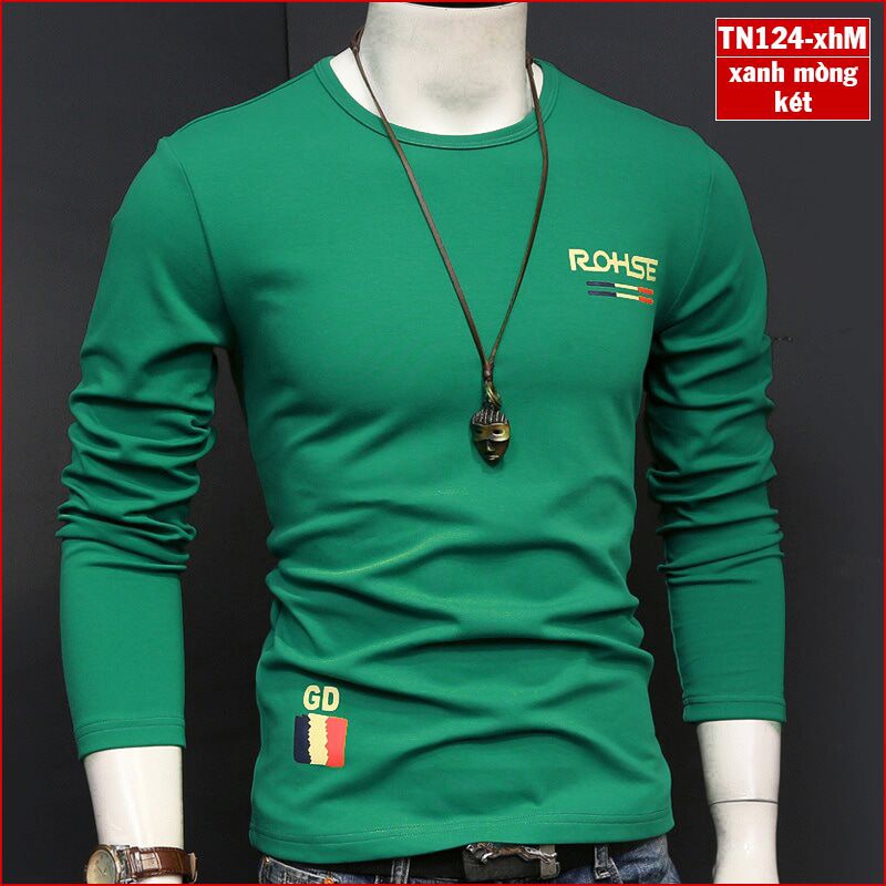 Áo thun nam tay dài ROHSE TN124 vải sợi tre tổng hợp bảo vệ môi trường | BigBuy360 - bigbuy360.vn