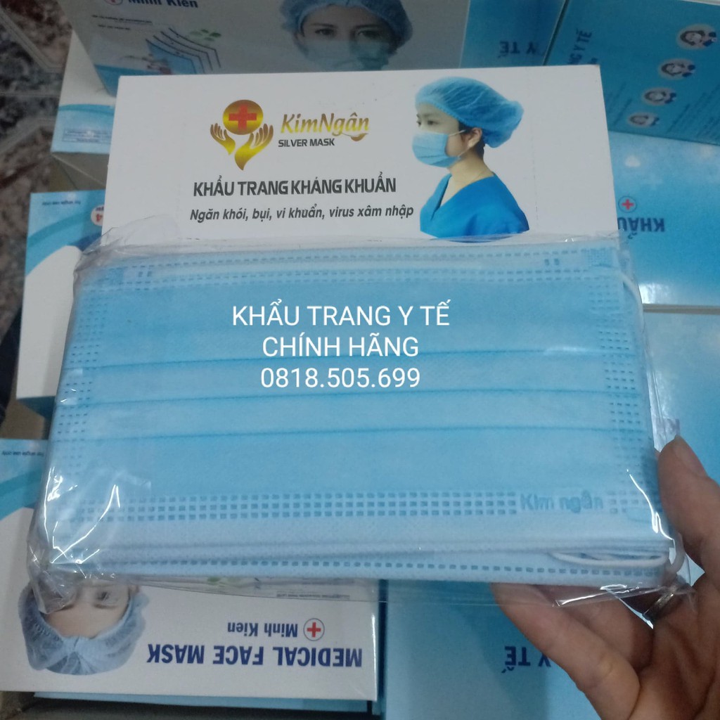 Giá sỉ - Hộp 50 cái khẩu trang y tế giấy kháng khuẩn cao cấp (Hàng chính hãng)