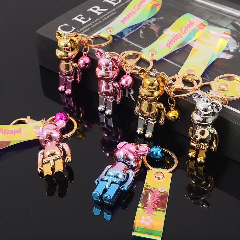 Móc Khóa Hình Gấu Phối Màu Gradient Dễ Thương HKD37