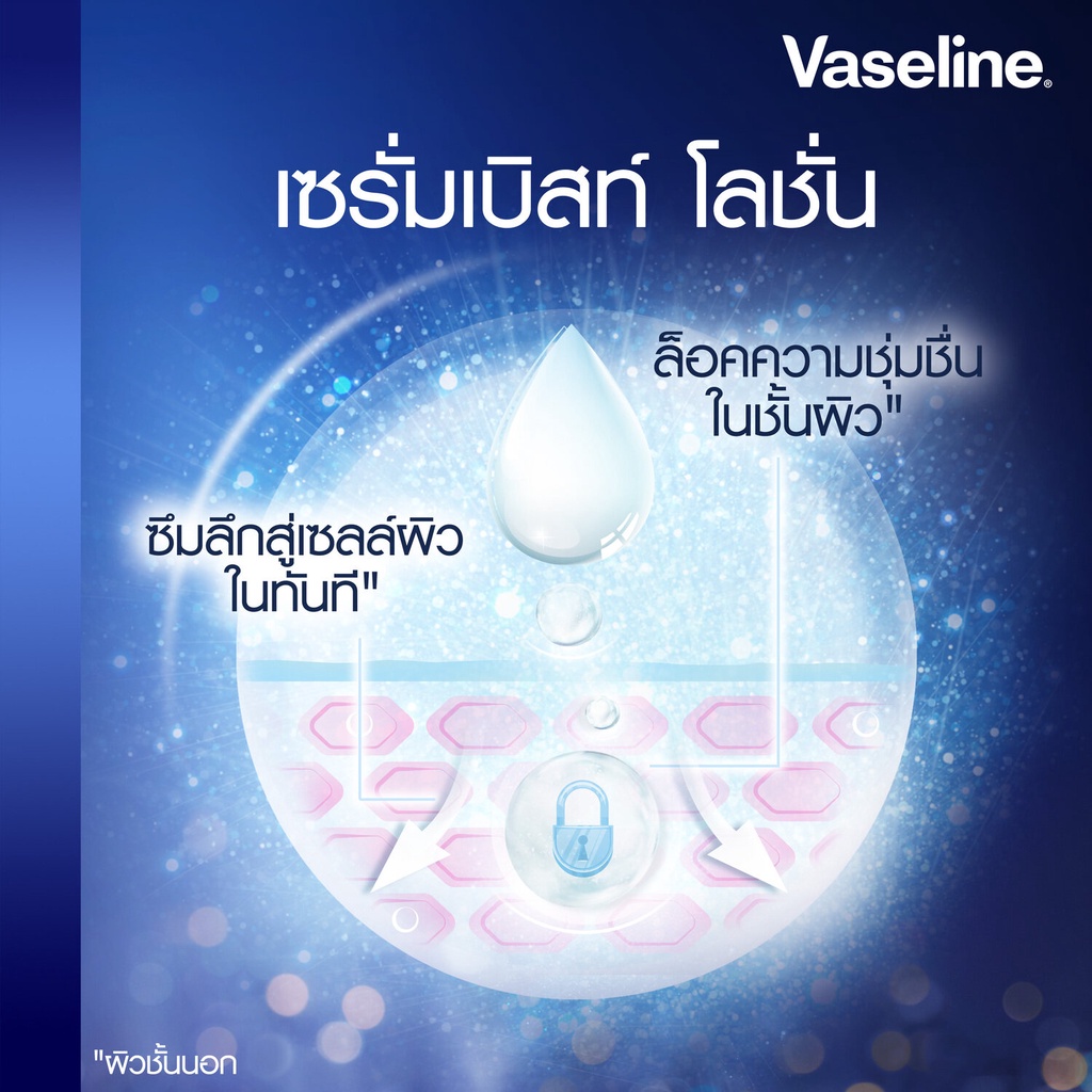 Sữa dưỡng thể Vaseline Healthy Bright Gluta-Hya Serum Burst Overnight Radiance Repair,Giúp phục hồi làn da trông rạng rỡ