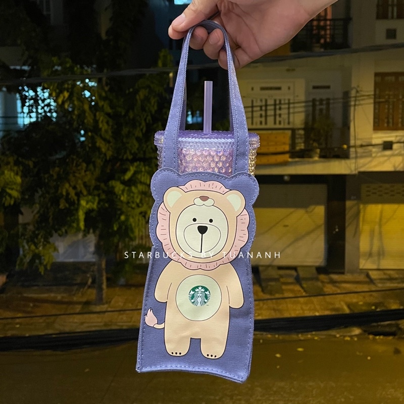 Túi Đựng Ly Bình Starbucks Bearista Taiwan