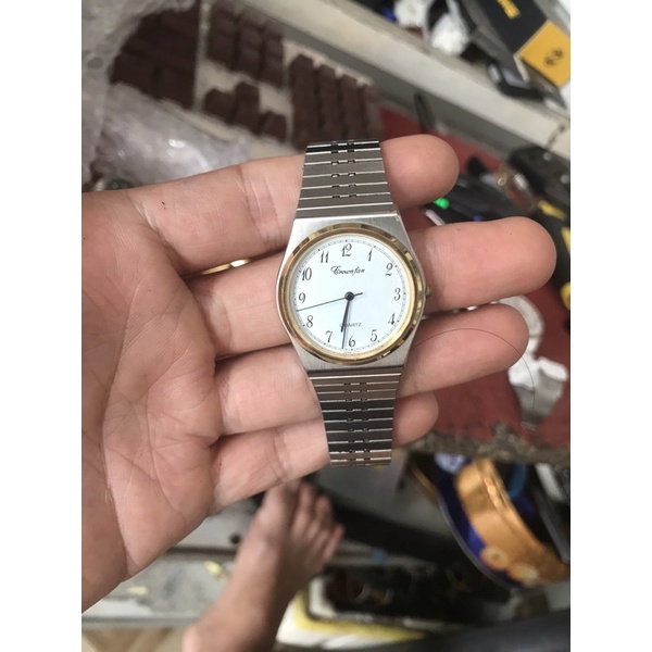 Đồng hồ nam Crownfan mạ vàng TGP