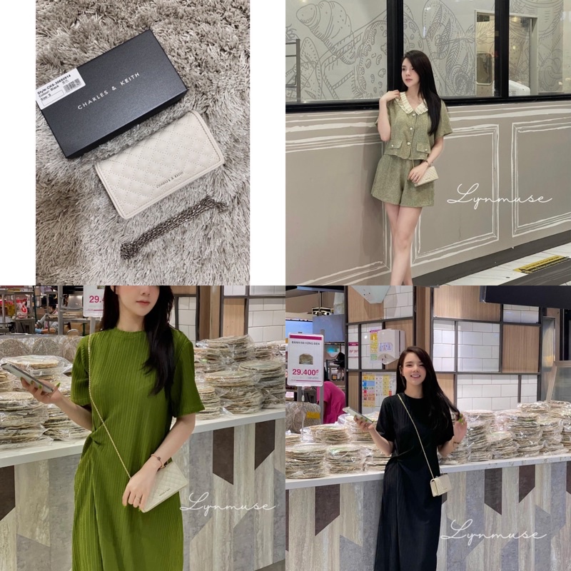 Túi ô trám da hạt có dây ful box video ảnh thật nhà e khích thước 17cm 0914#