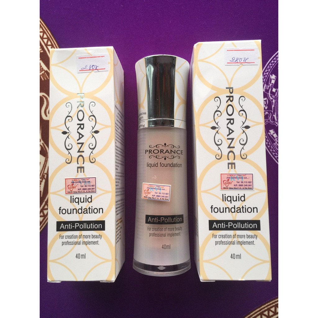 KEM NỀN TRANG ĐIỂM PRORANCE LIQUID FOUNDATION 40 ML CHÍNH HÃNG - 3577