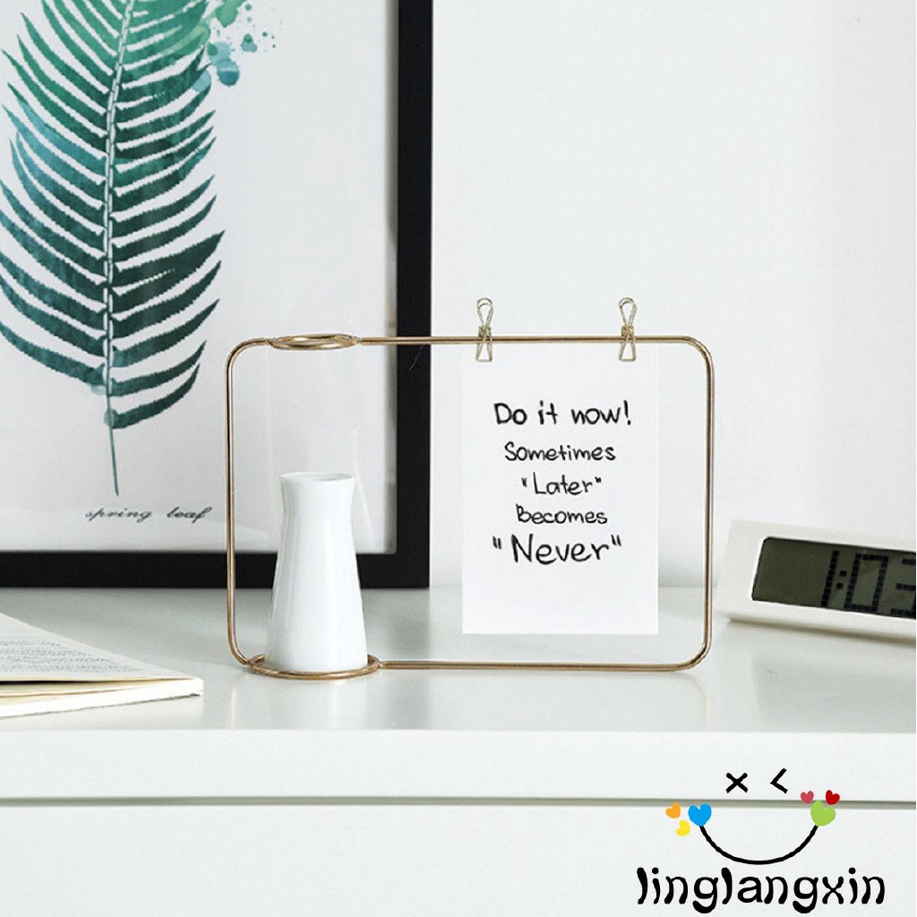 LLX-Lọ hoa tích hợp khung sắt treo ảnh/ bưu thiếp dành cho trang trí | BigBuy360 - bigbuy360.vn
