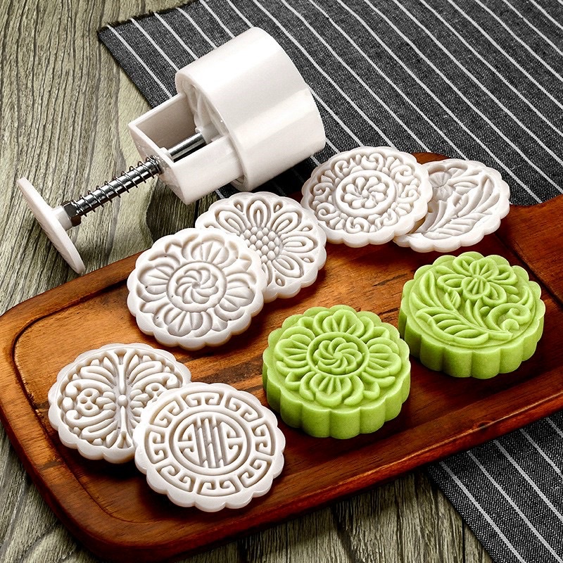 Bộ khuôn Làm Bánh Trung Thu 4 Mặt 150g-180g