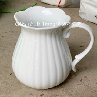 Lọ hoa gốm sứ Bát Tràng cao cấp không chì men trắng