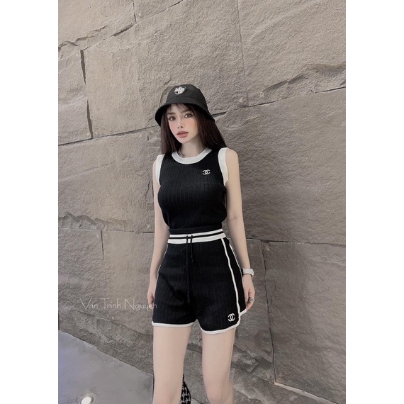 Bộ sát nách dáng thể thao mặc nhà đi tập siêu hot free ship
