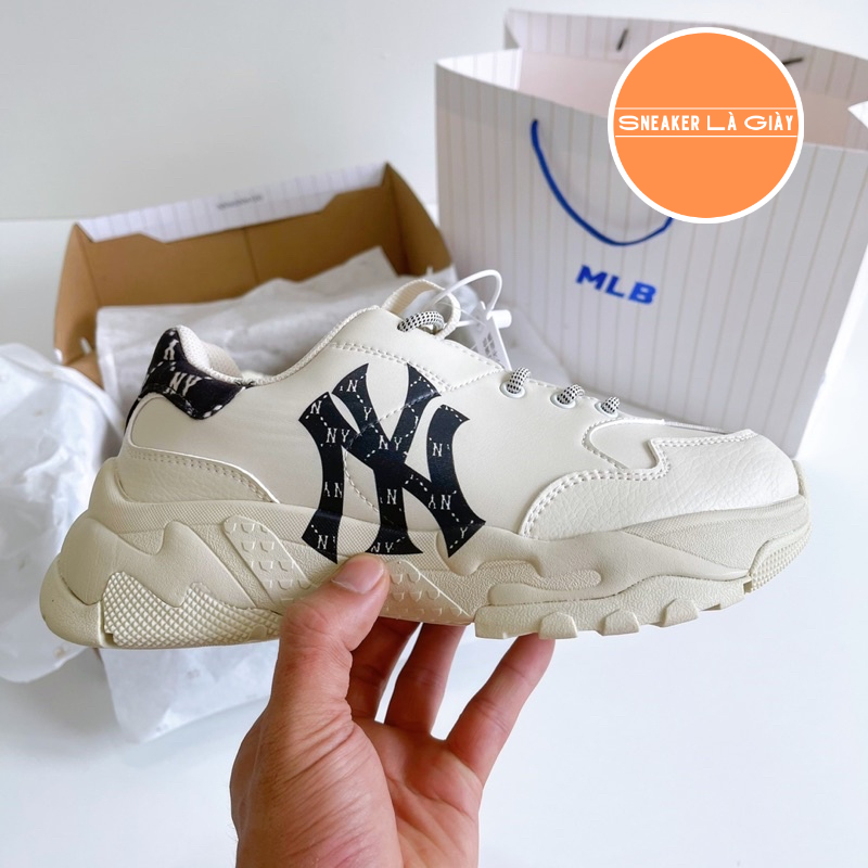 Giày MLB BigBall Chunky Diamond Monogram New York Yankees Black - Bản Đẹp Fullbox | MONO NY V2