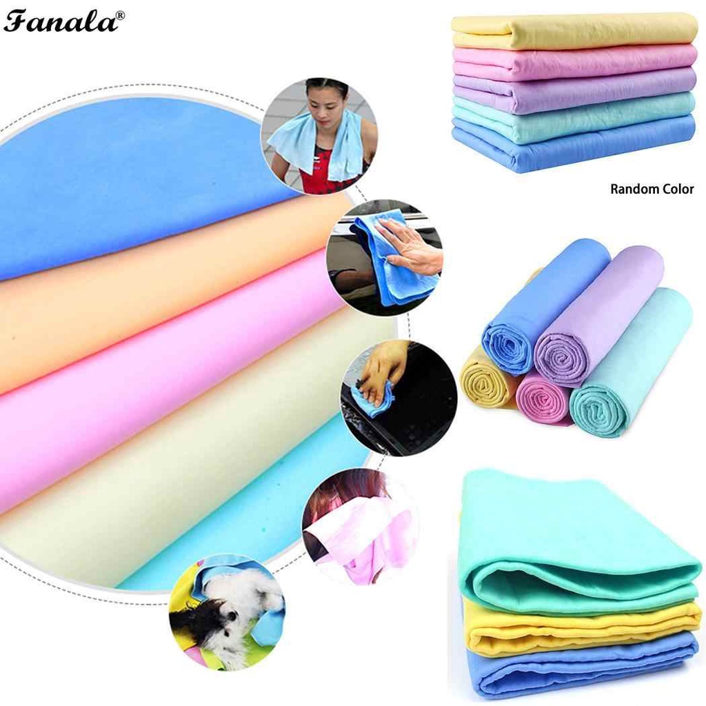 Khăn da hươu chuyên dụng lau xe ô tô, vệ sinh nhà cửa,ống kính máy ảnh - Khăn chuyên dụng, không rụng lông, hút nước tốt