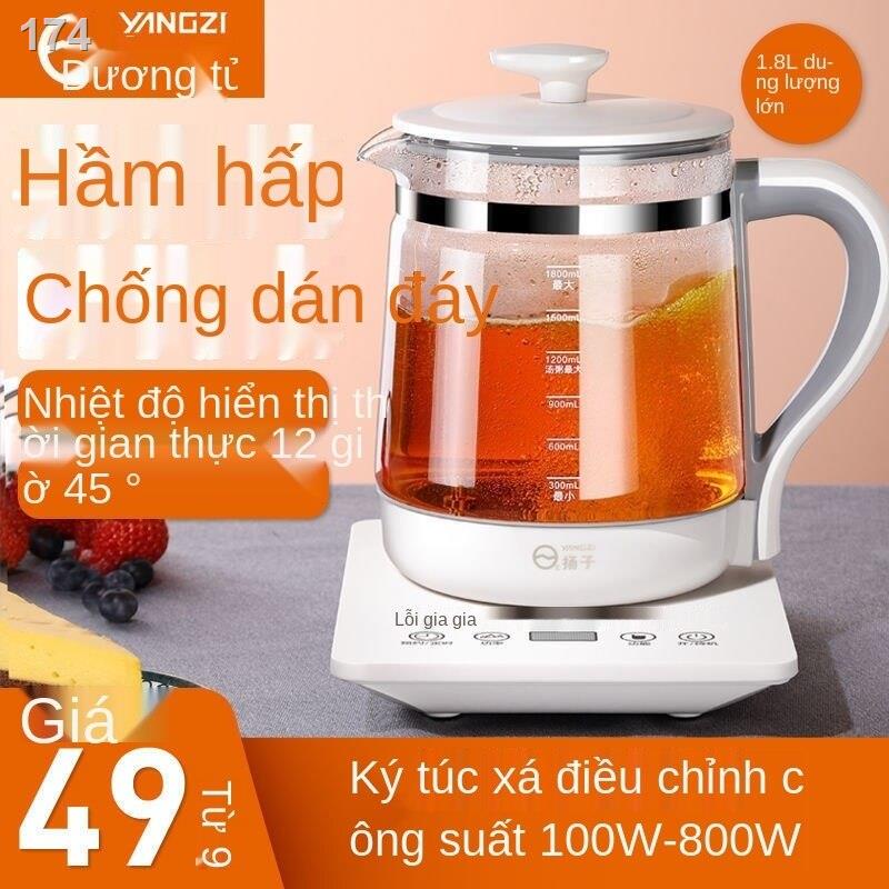 [bán chạy]Ấm sức khỏe Yangtze 1,8 lít thủy tinh dày tự động đun nước điện gia dụng đa chức năng Máy pha trà