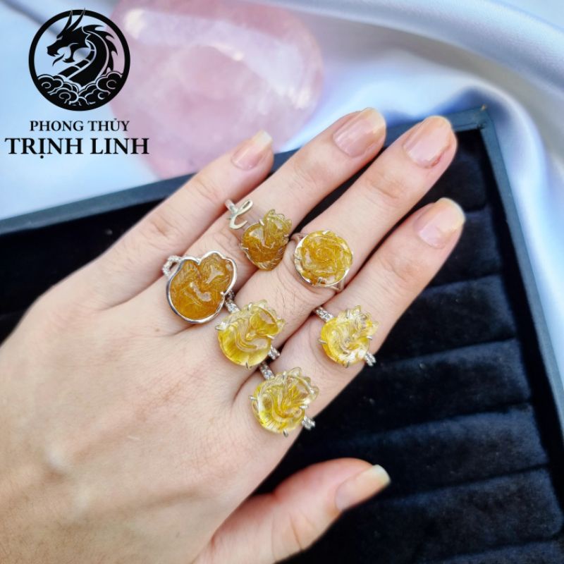 BST NHẪN BẠC CỬU VỸ HỒ LY MÀU VÀNG