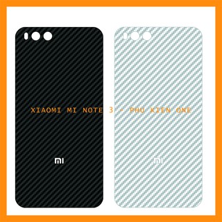 Decal dán lưng Xiaomi Mi Note/ Mi Note 3 vân carbon 3D