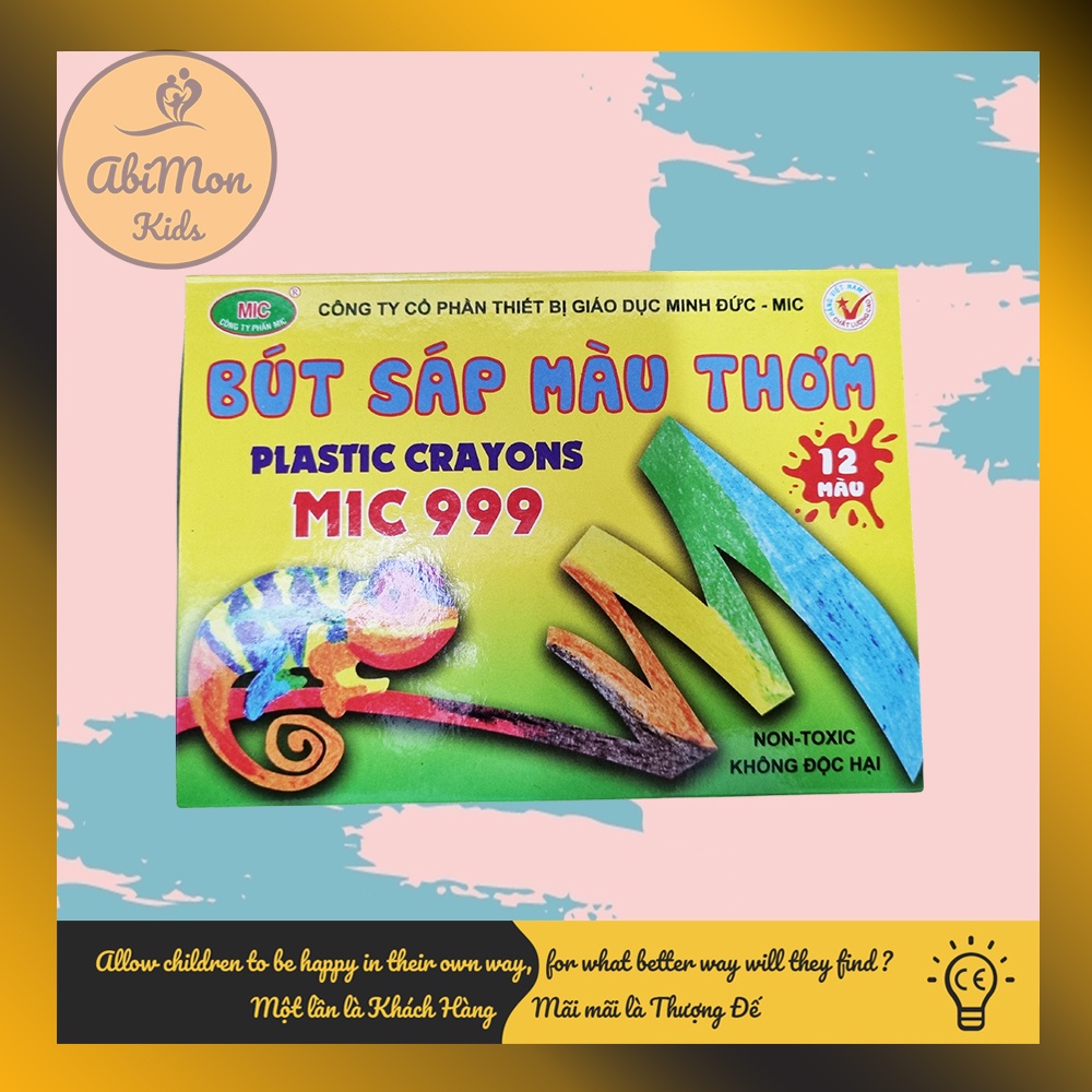 Bộ 12 Bút Sáp Màu Thơm MIC Cho Bé ☘️ Montessori cao cấp ✨ (Đồ chơi Gỗ - Đồ chơi Giáo Dục - An toàn - Thông minh)
