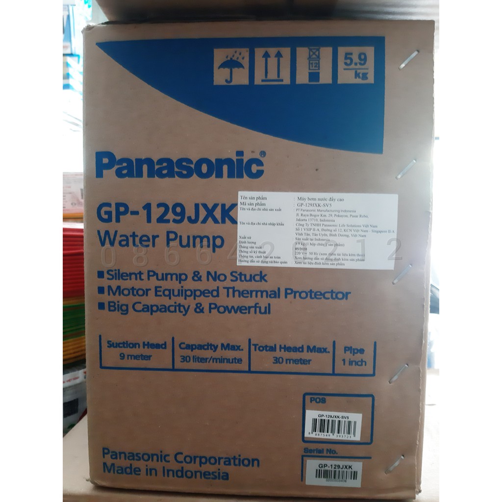 Máy bơm nước đẩy cao Panasonic GP-129JXK