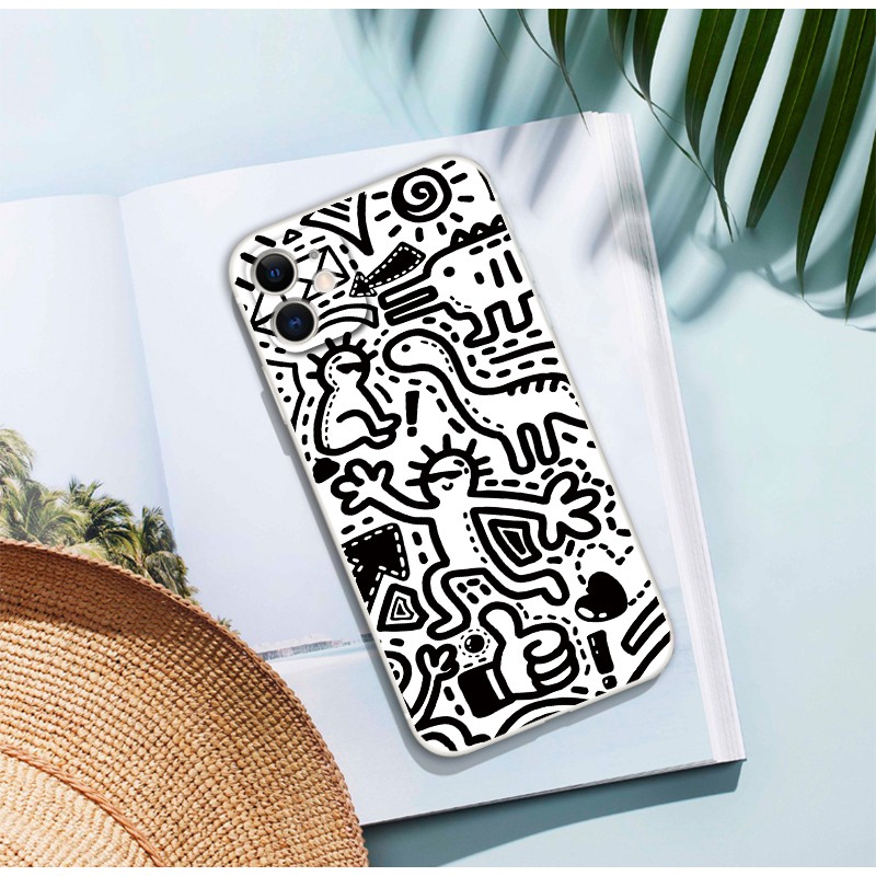 Ốp Điện Thoại tpu Mềm Họa Tiết graffiti Vui Nhộn Cho iphone 12 13 mini 14 pro 11 pro max xr x xs max 5s 6 6s 7 8 plus se2
